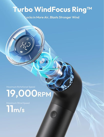 Aecooly Portable Handheld Fan, Powerful Turbo Mini Fan, 19000 RPM High Speed - Image 3