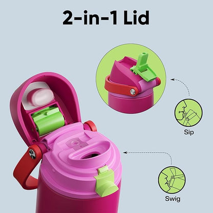 Insulated Water Bottle with Straw - Image 3