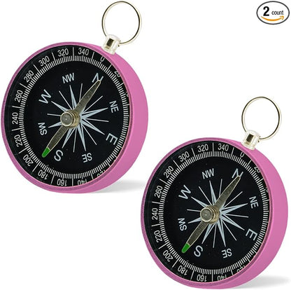 Pocket Compass, 2 Pieces Mini Compass by Unknown