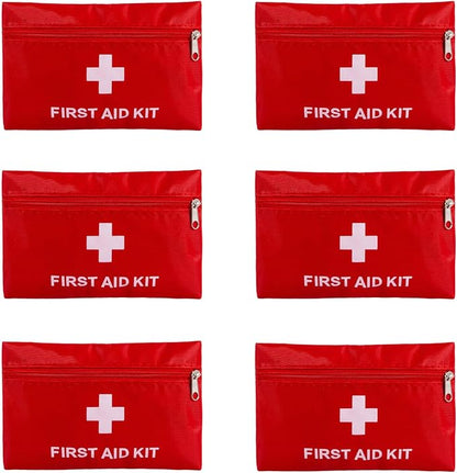 QCWN 6 Pack Empty First Aid Bag Mini Medical Kit Pouch Small Travel Emergency by QCWN
