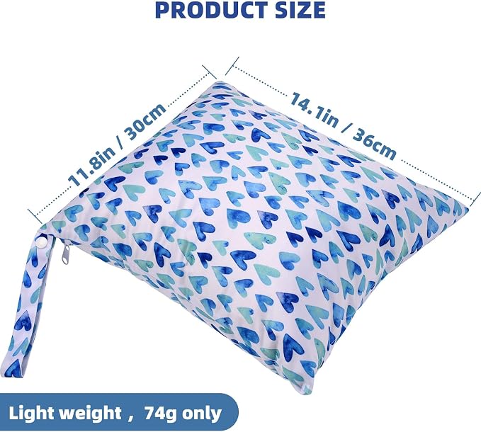 2pcs Cloth Diaper Wet Dry Bags Waterproof Reusable - Image 4