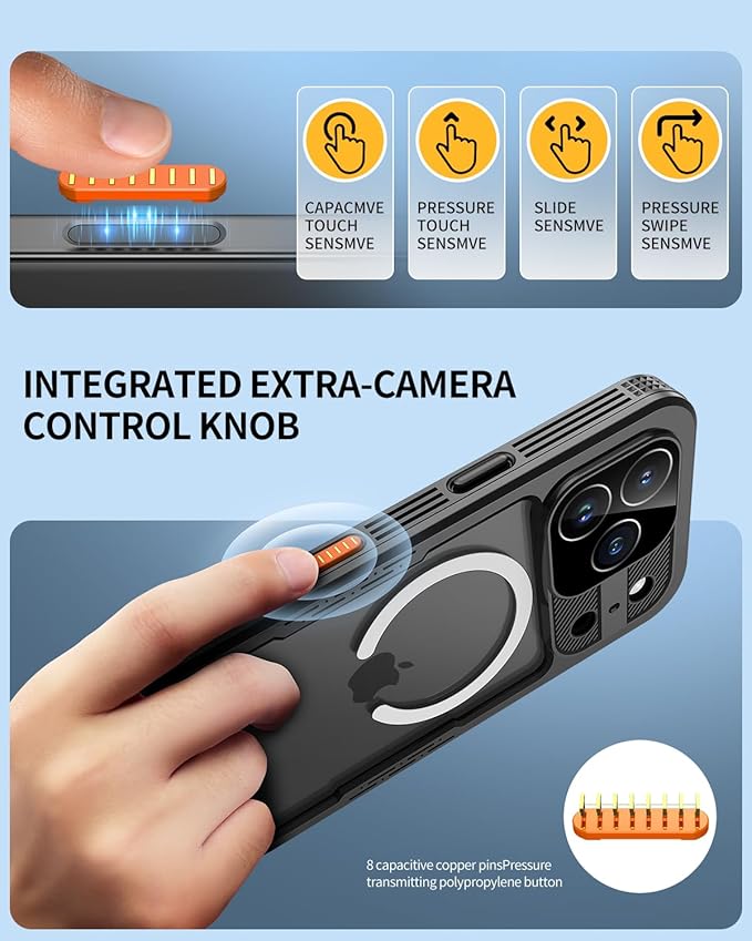 Lanhiem Magnetic for iPhone 17 Pro Max Case, Built-in Privacy Screen Protector - Image 4
