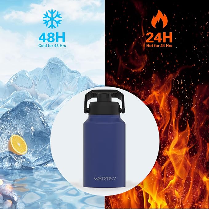 WATERSY 2/3 Gallon Water Bottle Insulated, BPA Free&Leak Proof, 87oz Stainless - Image 2