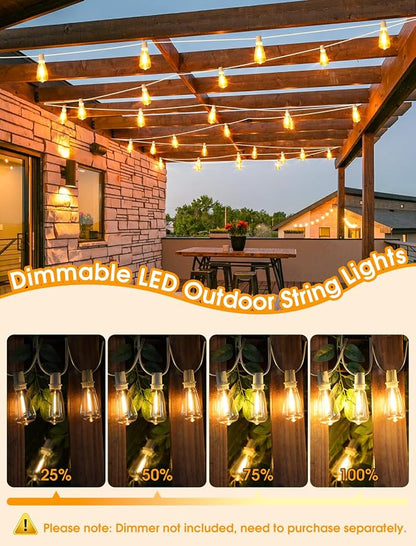 Larkvue 50FT Outdoor String Lights, Patio Lights - Image 4
