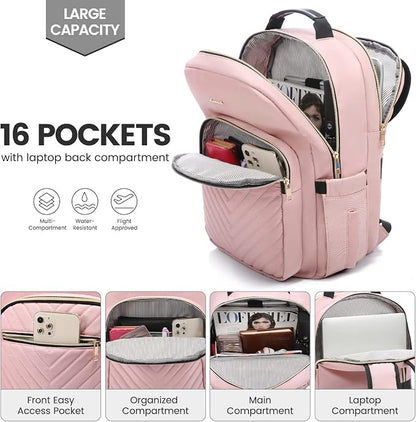 LOVEVOOK Laptop Backpack for Women 18.4 inch, Cute Womens Travel Backpack Purse - Image 2