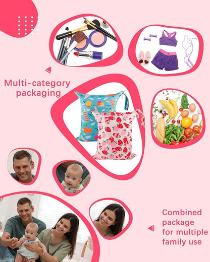 babygoal Wet Dry Bags for Baby Cloth Diapers, Washable Travel Bags, Gym Bag for - Image 5