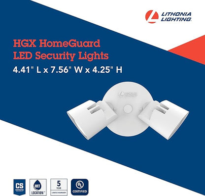 Lithonia Lighting HomeGuard 2-Light LED Outdoor Flood Lights, Wall or Ceiling - Image 5