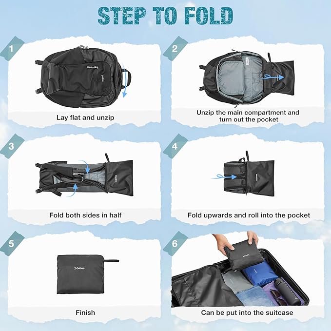 G4Free Small Hiking Backpack 20L Lightweight Foldable Packable Travel Daypack - Image 7