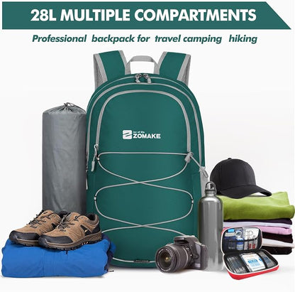ZOMAKE Lightweight Packable Backpack 28L, Foldable Backpacks Water Resistant - Image 3