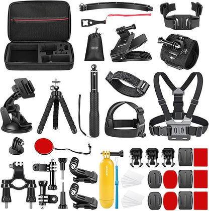 NEEWER 50 in 1 Action Camera Accessory Kit Compatible by Neewer