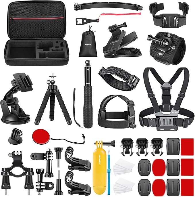 NEEWER 50 in 1 Action Camera Accessory Kit Compatible - Image 7