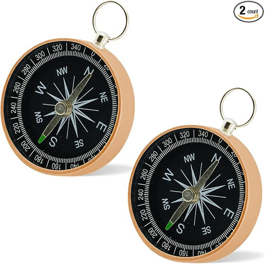 Pocket Compass, 2 Pieces Mini Compass by Unknown