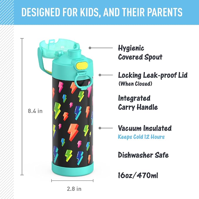 THERMOS FUNTAINER 16 Ounce Stainless Steel Vacuum Insulated Bottle - Image 2