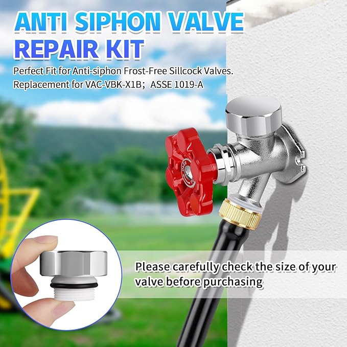 Boltigen Outdoor Faucet Repair Kit, Brass Chromed Vacuum Breaker Outside Faucet - Image 8