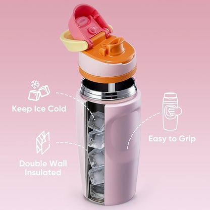 Fijinhom 16 oz Insulated Water Bottle, Stainless Steel Sports Water Bottle - Image 6