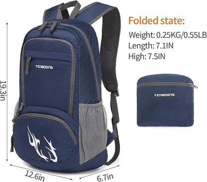FENGDONG 35L Lightweight Foldable Waterproof Packable Travel Small Hiking - Image 2
