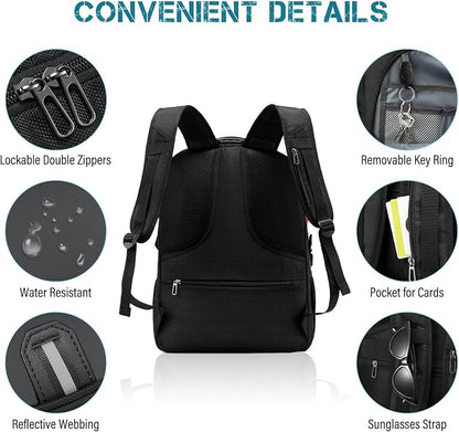 LOVEVOOK 17 inch Travel Laptop Backpack, Waterproof, Anti-Theft - Image 5