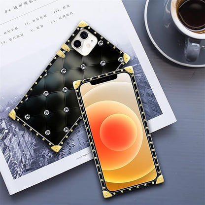 Compatible with iPhone 11 Case, Shiny Black Sofa Crystal Luxury Golden - Image 6