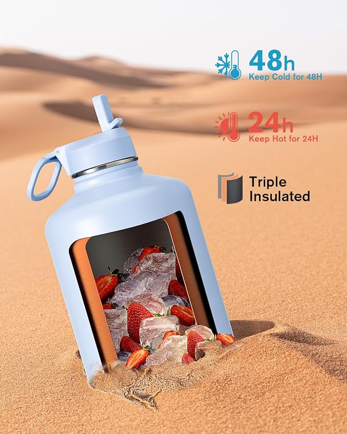 Coolflask 128 oz Gallon Water Bottle Insulated - Image 2