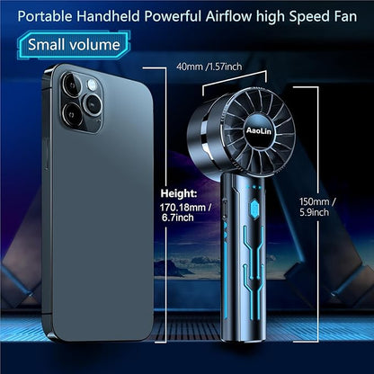 Portable High Speed Mini Handheld Fan, USB Rechargeable Neck Personal Mini Fan - Image 5