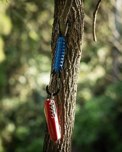 Paracord Braided Carabiner Keychain Lanyard Strap, Hanger Stroller Hook w/2 - Image 4