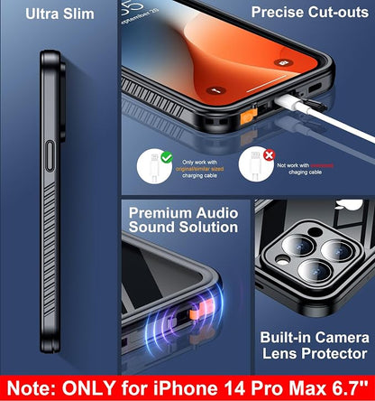 SPIDERCASE Only Designed for iPhone 14 Pro Max Case Waterproof Full Body - Image 3