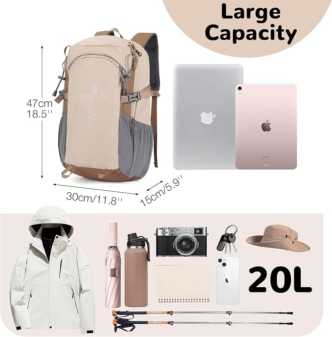 Small Hiking Backpack with Chest Strap - Image 3