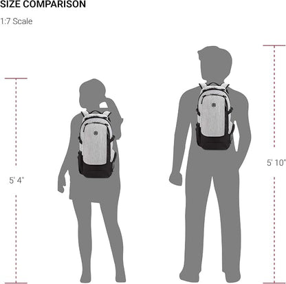 SwissGear 3598 Backpack, Narrow Daypack, Light Grey/Heather - Image 6