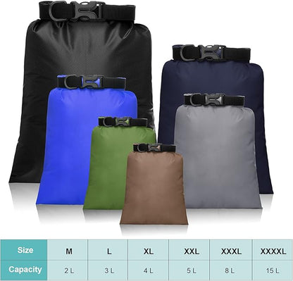 Shappy 6/12 Pcs Waterproof Dry Bags, Lightweight Outdoor Waterproof Dry Stuff - Image 2