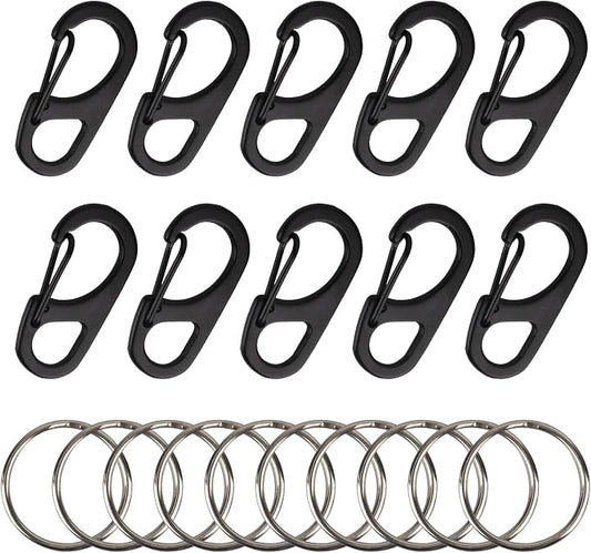 SWATOM Small Mini Carabiner Clip Tiny Spring Snap Hook Keychains Micro by SWATOM