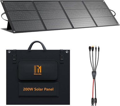 200 Watt Solar Panel IP68 Waterproof ETFE Coating Portable 24V MC4 Output by Mesuvida