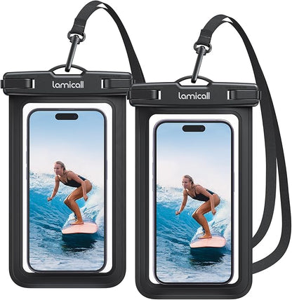 Lamicall 2Packs Waterproof Phone Pouch, Beach Bags, Vacation Essentials by Lamicall
