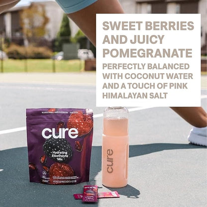 Cure Hydration | Plant-Based Electrolyte Drink Mix | No Added Sugar | FSA-HSA | - Image 5