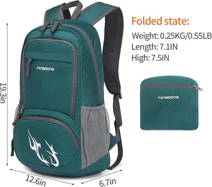 FENGDONG 35L Lightweight Foldable Waterproof Packable Travel Small Hiking - Image 2