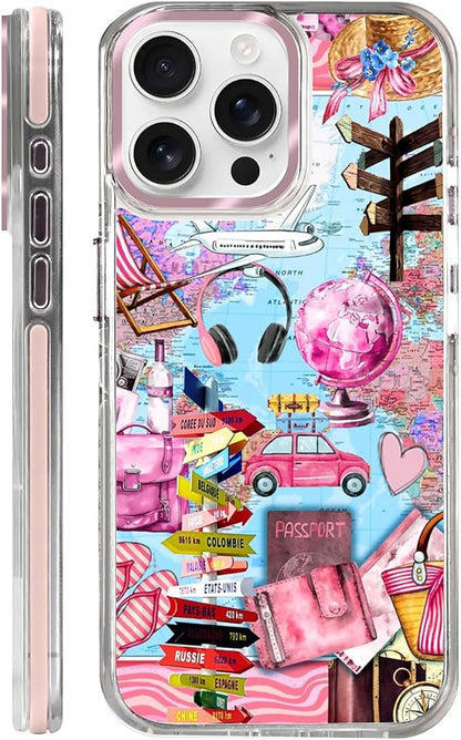 Case for iPhone 15 Pro, Cover Holiday Trip World Map Phone Case Design，for by Toulas