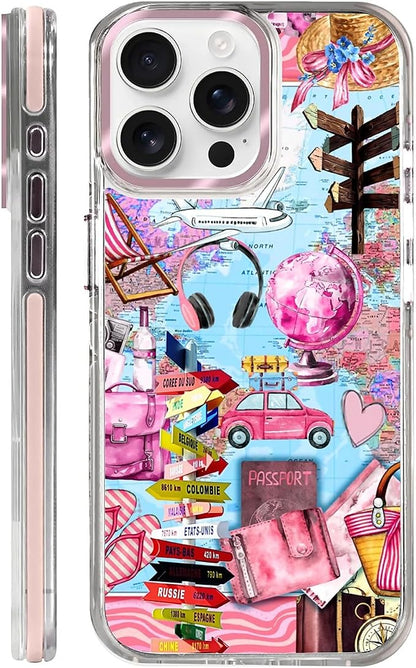 Case for iPhone 13 Pro Max, Cover Holiday Trip World Map Phone Case Design，for by Toulas