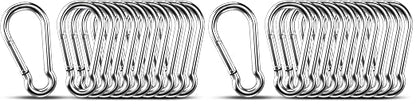 Small Carabiner Clip Hooks, 304 Stainless Steel Spring Snap Hook Fits Camping by KINLINK