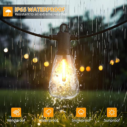 FOOMAN LED Outdoor String Lights, 100FT Outside Waterproof Patio Lights - Image 4