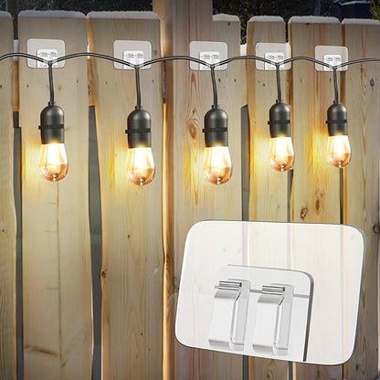 Hooks for Outdoor String Lights Clips: Heavy Duty Cable Clips by Unknown