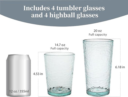 KLIFA- NICE- 14.7 & 20 ounce, Acrylic Tumbler & Highball Drinking Glasses - Image 2