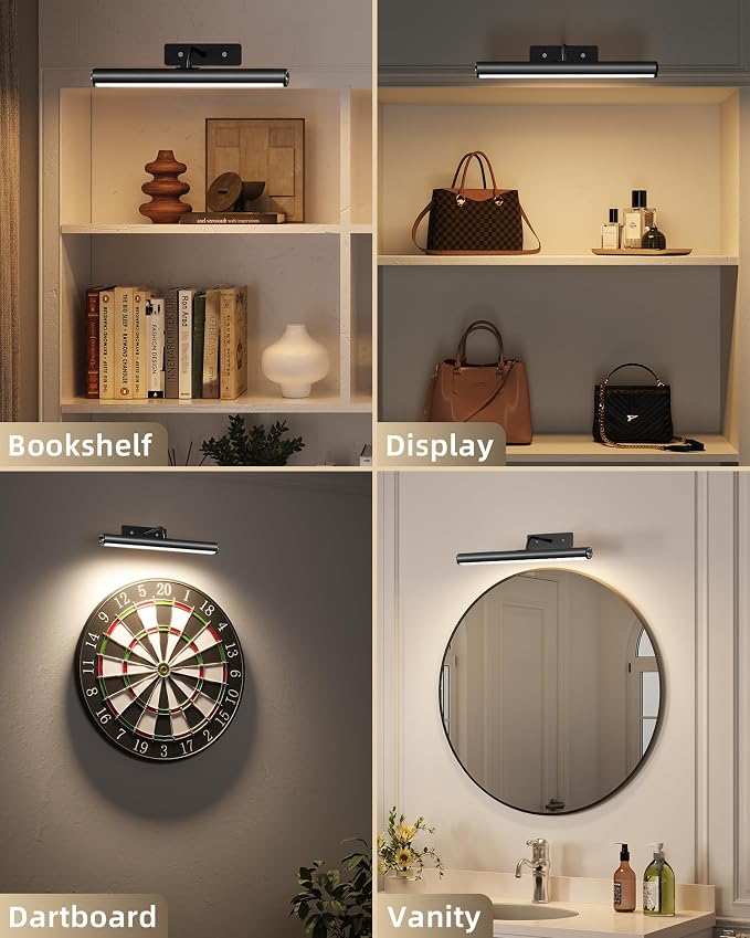 EZVALO 16in Picture Lights for Wall, Rechargeable 6000mAh Cordless Art Lights - Image 7