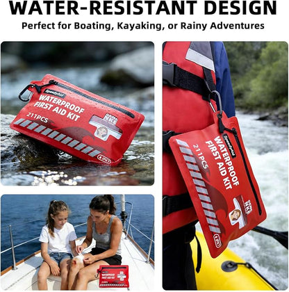 211 PCS Waterproof First Aid Kit, IPX7 Rated Dry Bag - Image 8