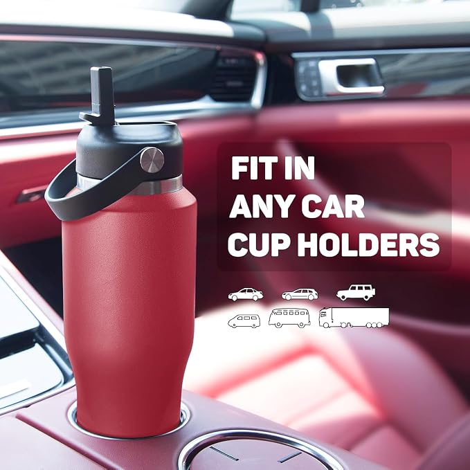 ABOTOCUP 32oz Insulated Water Bottle Keep Cold 24h&Hot 12h, Double Wall Vacuum - Image 2