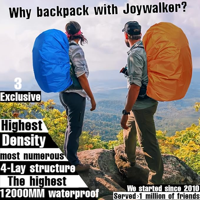 Joy Walker Waterproof Backpack Rain Cover, 12000mm Ultra-Waterproof, Upgraded - Image 2