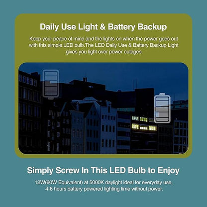 Neporal A19 Rechargeable Light Bulbs, Socket Rechargeable Emergency Light Bulb - Image 4