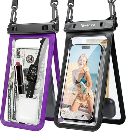Niveaya Double Space Waterproof Phone Pouch, IPX8 Phone Case by Niveaya