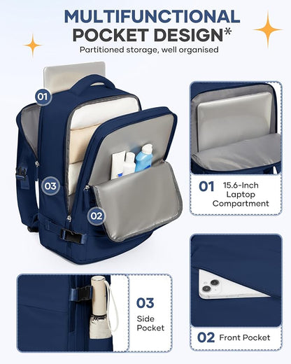 coofay Travel Backpack Carry On Backpack Personal Item Travel Bag Mochila De - Image 5