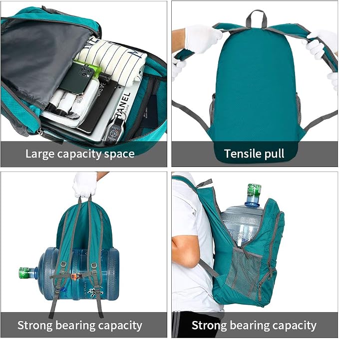 FENGDONG 35L Lightweight Foldable Waterproof Packable Travel Small Hiking - Image 5