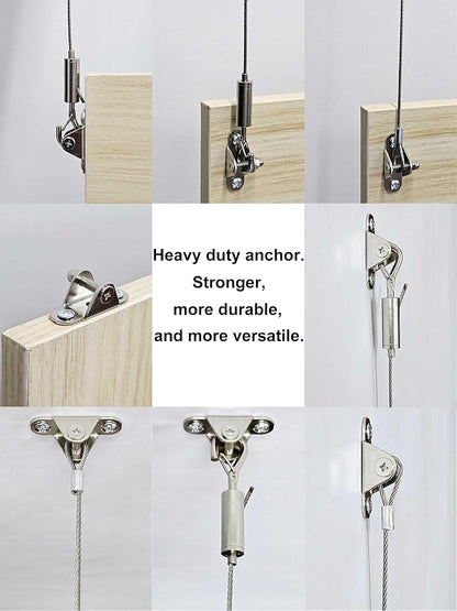 6 Sets Adjustable Hanging Wire Kit, Stainless Steel Multipurpose Suspension - Image 4