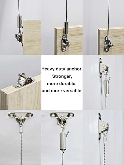 4 Sets Adjustable Hanging Wire Kit, Stainless Steel Multipurpose Suspension - Image 4